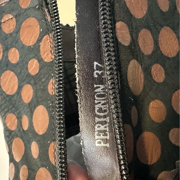 L’Artiste Spring Step Perignon Wingtip Polka Dot Heeled Boots EU 37 US 6.5-7 - Picture 11 of 16